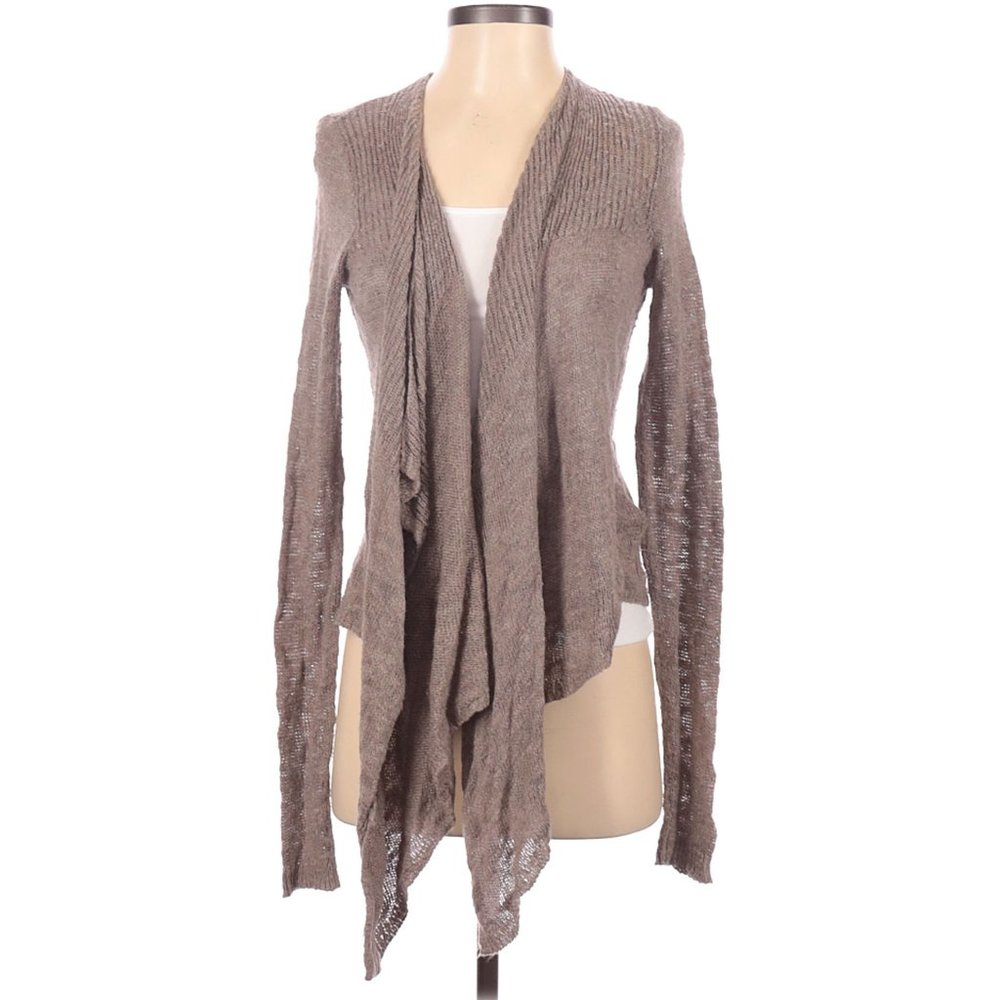 Hollister Lightweight Tan Open-Front Cardigan | Size XS - Picture 2 of 10
